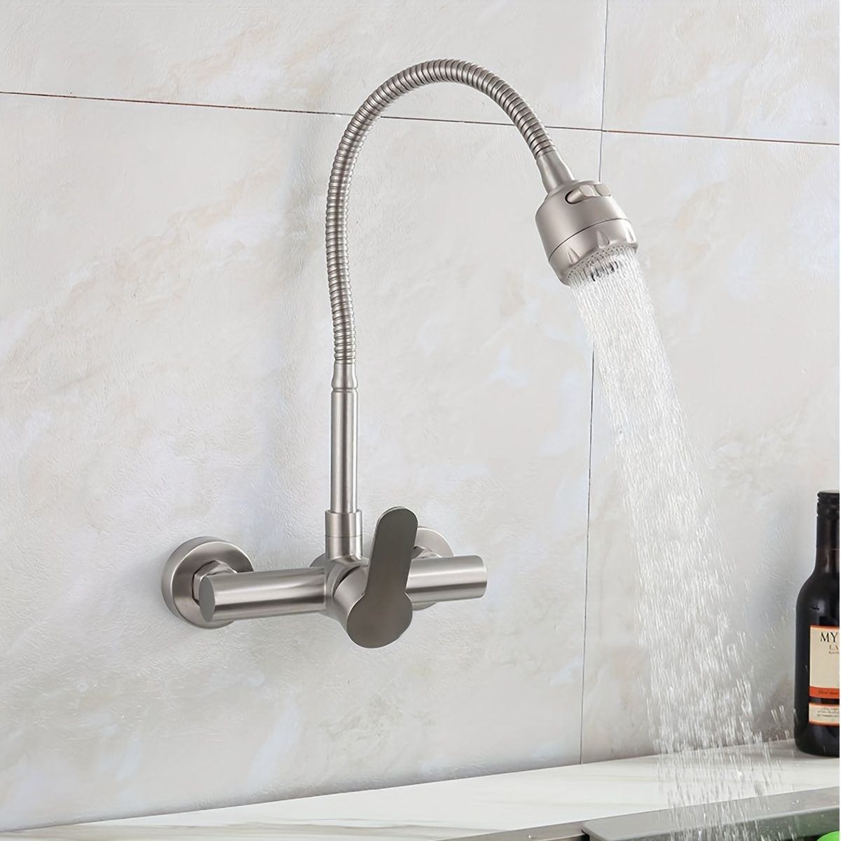 Wall-mounted kitchen faucet, s - Commercial Kitchen Walls reseña y precio