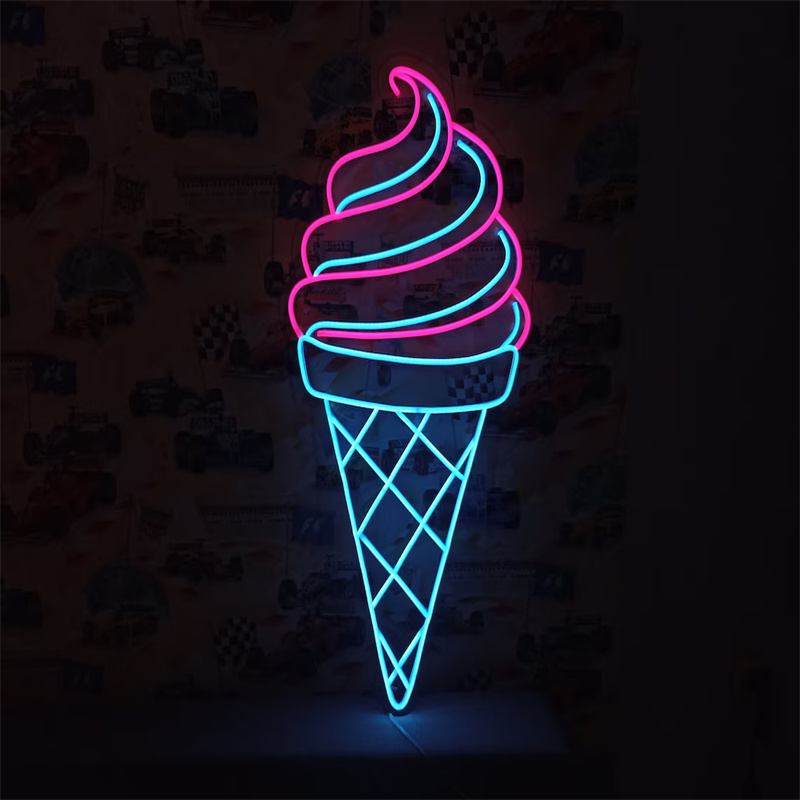 Ice Cream LED Neon Light | Wal - Commercial Kitchen Walls reseña y precio