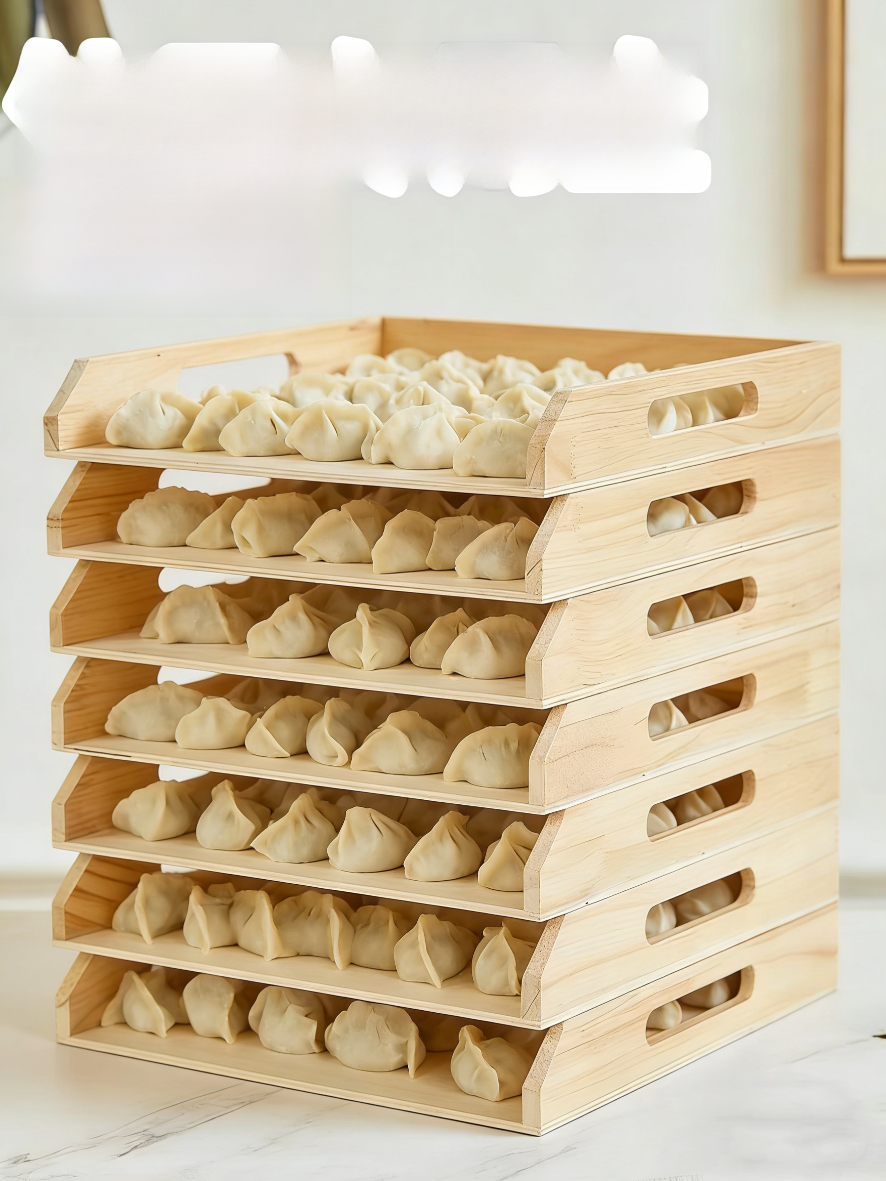 Wooden Multi-Layer Dumpling Tr - Commercial Kitchen Utensil Storage reseña y precio