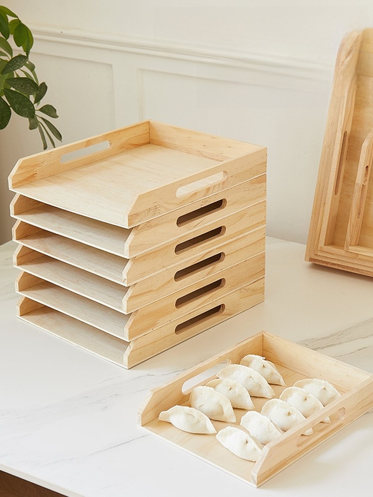 Wooden Multi-Layer Dumpling Tr - Commercial Kitchen Utensil Storage reseña y precio