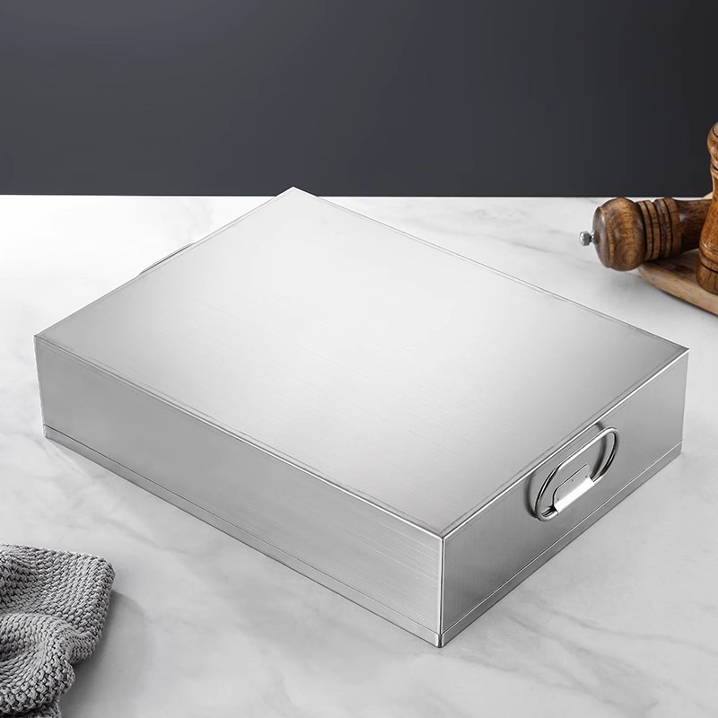 Stainl Steel Rectangular Cover - Commercial Kitchen Utensil Storage reseña y precio
