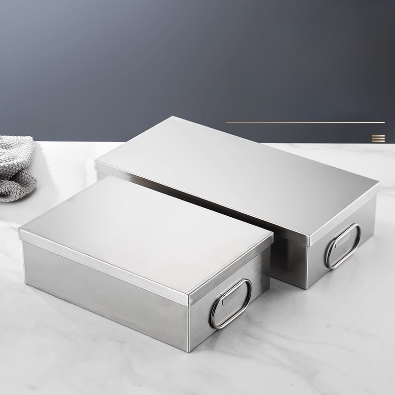 Stainl Steel Rectangular Cover - Commercial Kitchen Utensil Storage reseña y precio