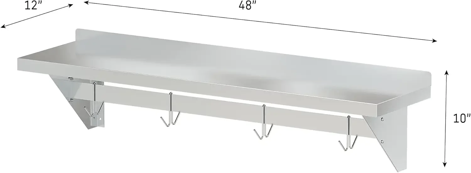 Commercial Wall Mounted Pot Ra - Commercial Kitchen Utensil Storage reseña y precio