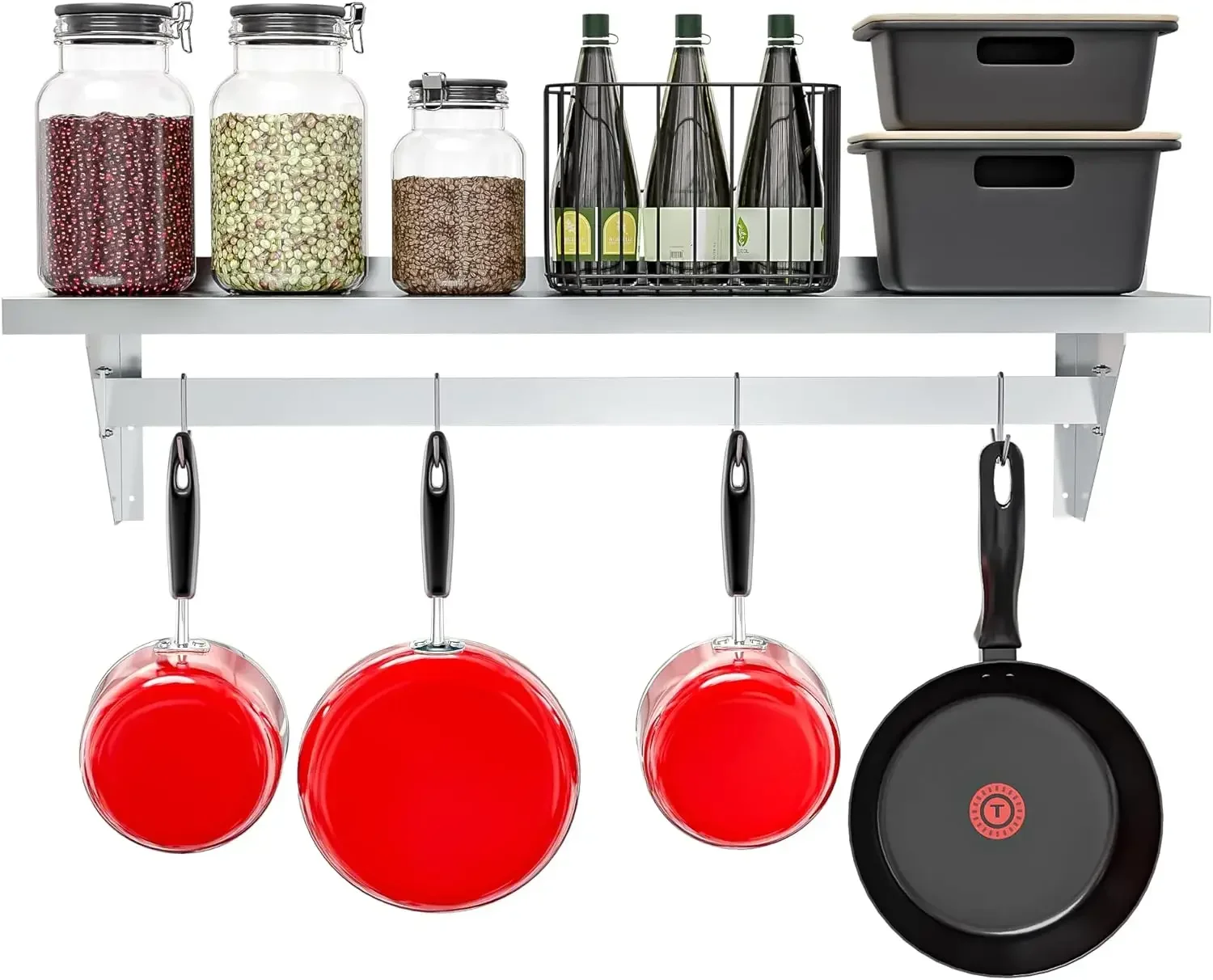 Commercial Wall Mounted Pot Ra - Commercial Kitchen Utensil Storage reseña y precio