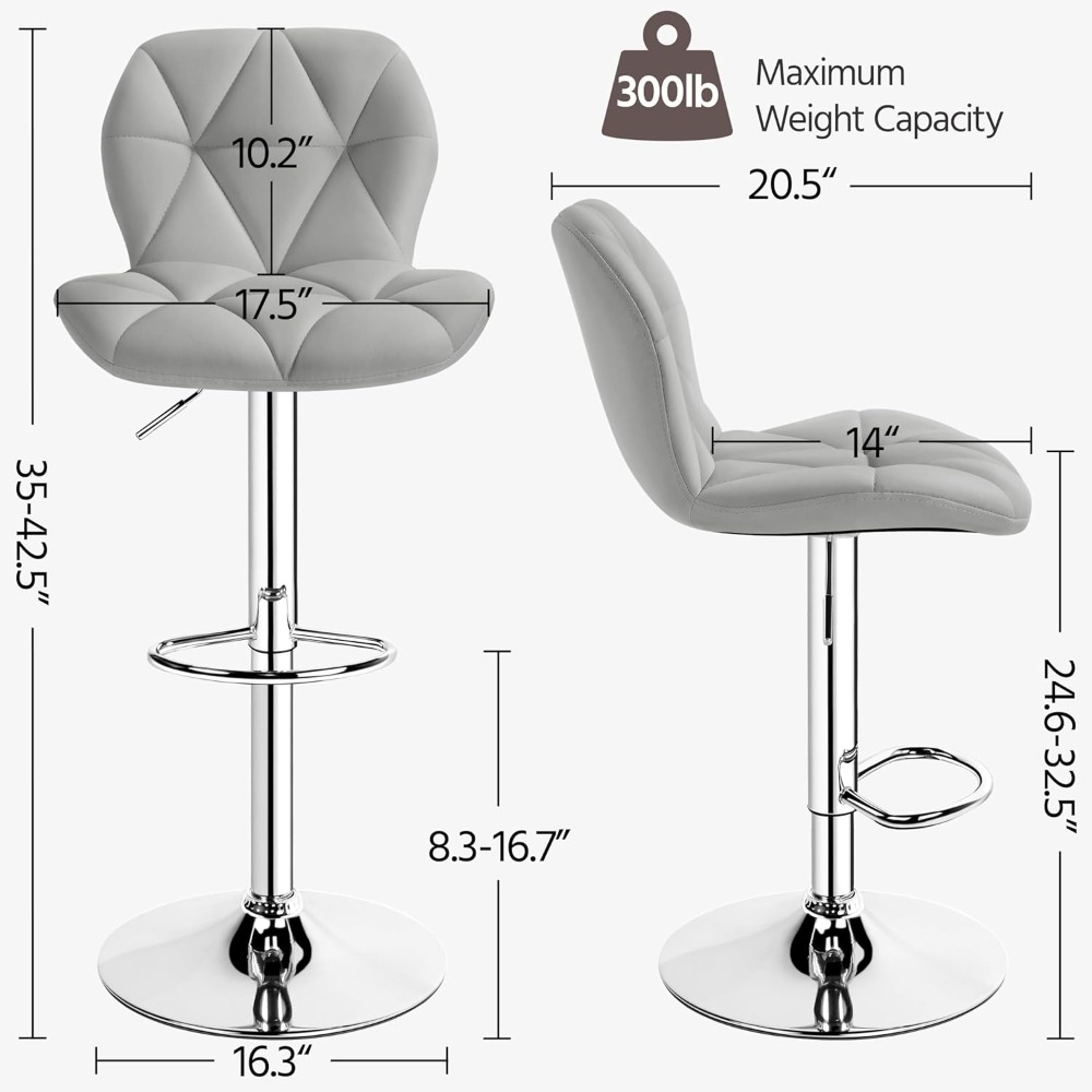 Bar Stools Set of 2, Modern Ad - Commercial Kitchen Island reseña y precio