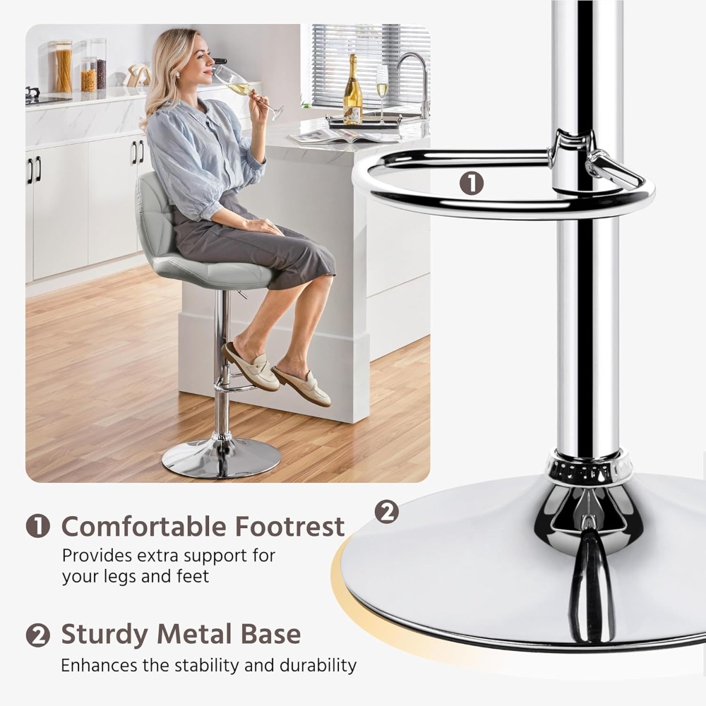 Bar Stools Set of 2, Modern Ad - Commercial Kitchen Island reseña y precio