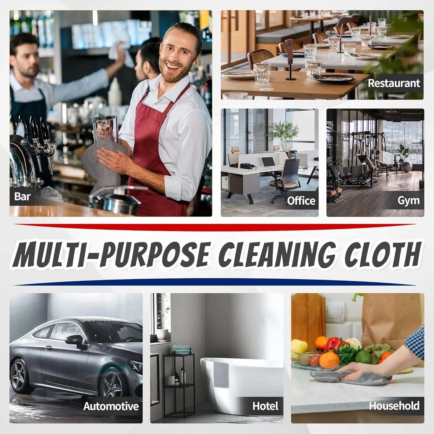 1/50pcs Microfiber Cleaning Cl - Commercial Kitchen Towels reseña y precio