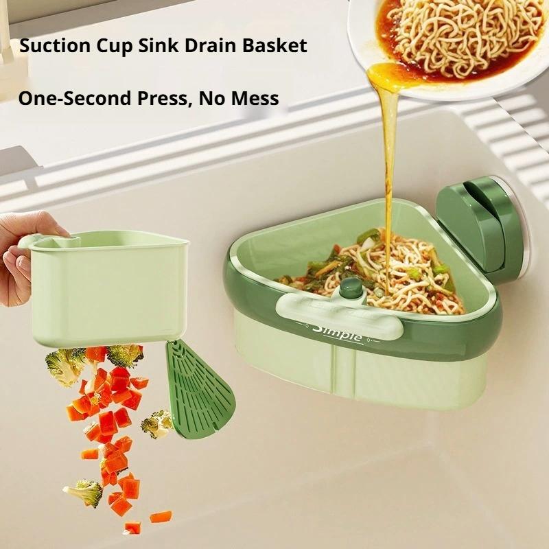 Suction Cup Sink Drain Basket  - Commercial Kitchen Bin reseña y precio